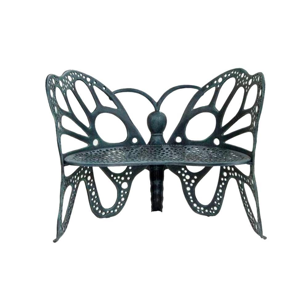 FlowerHouse Antique Butterfly Patio Bench FHBFB06A The Home Depot