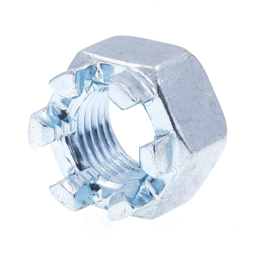 PrimeLine Products 3/8 in. to 24 in. Zinc Plated steel Castle Nuts(10Pack)9085250 The Home