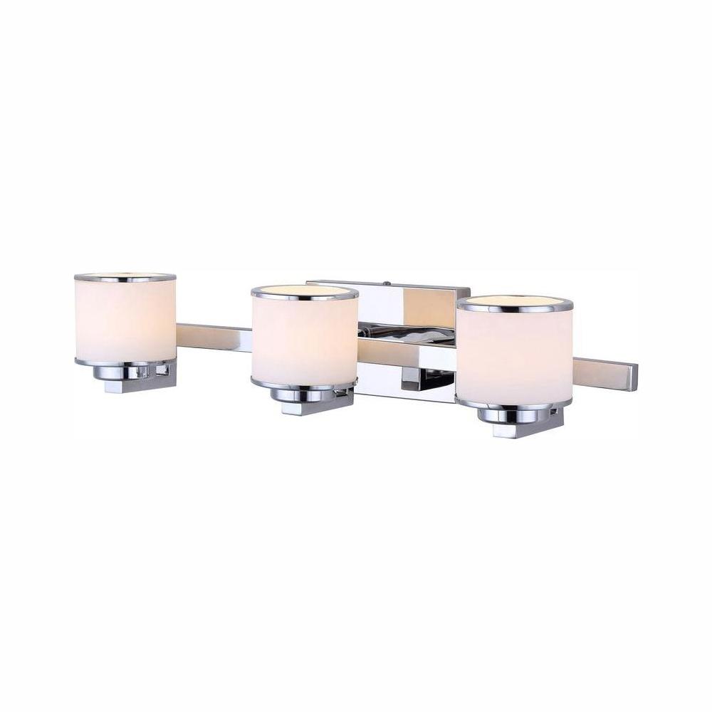 Canarm Foster Chrome Led Vanity Light With Flat Opal Glass