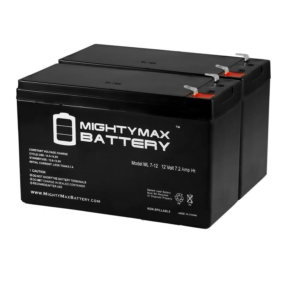 MIGHTY MAX BATTERY 12Volt 7.2 Ah SLA (Sealed Lead Acid) AGM Type
