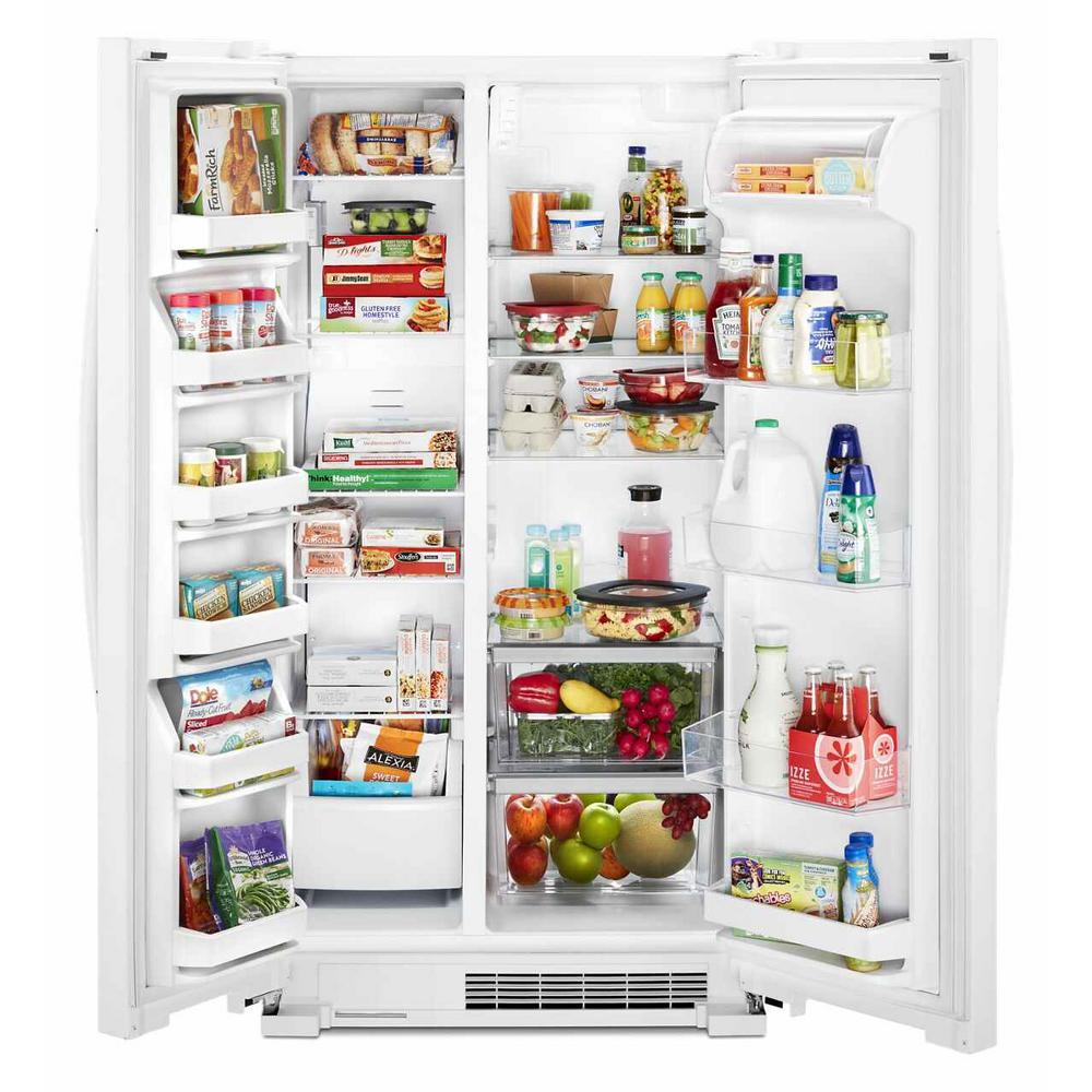 No Ice Maker Without Ice Maker White Side by Side Refrigerators