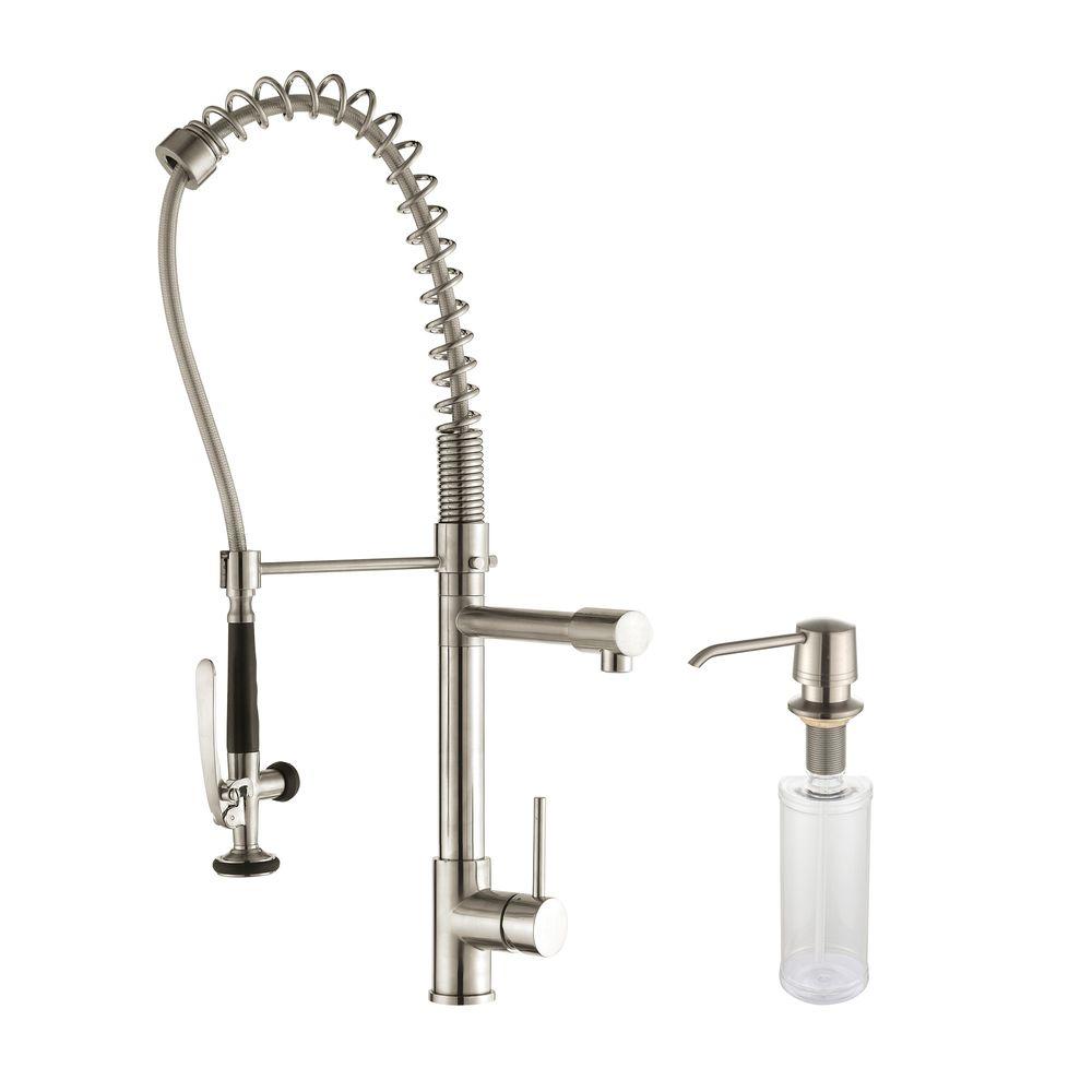 KRAUS Commercial Style Single Handle Pull Down Kitchen Faucet With