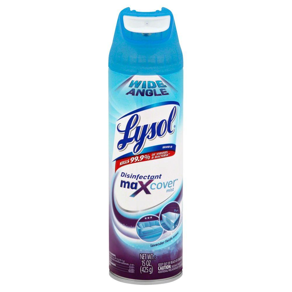 Lysol 15 Oz Lavender Fields Scent Max Cover Disinfectant Spray Lysol 15 Oz Lavender Fields Scent Max Cover Disinfectant Spray
