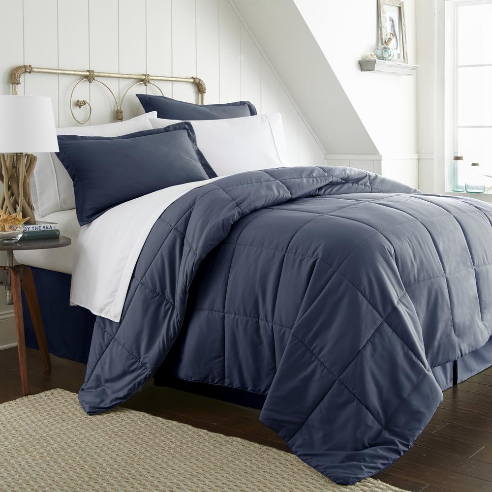 Becky Cameron Bed In A Bag Performance Navy Twin 8 Piece Bedding Set Becky Cameron Bed In A Bag Performance Navy Twin 8 Piece Bedding Set