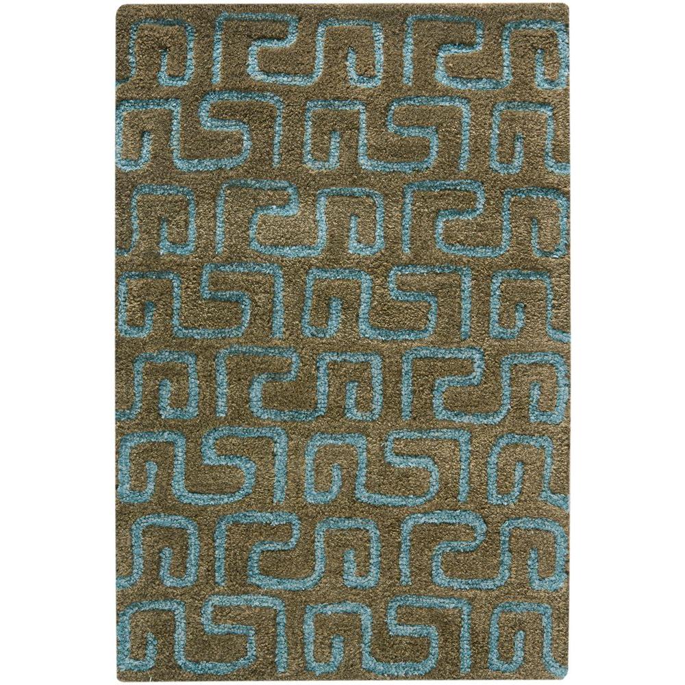 Safavieh Soho Brown Light Blue 2 Ft X 3 Area Rug