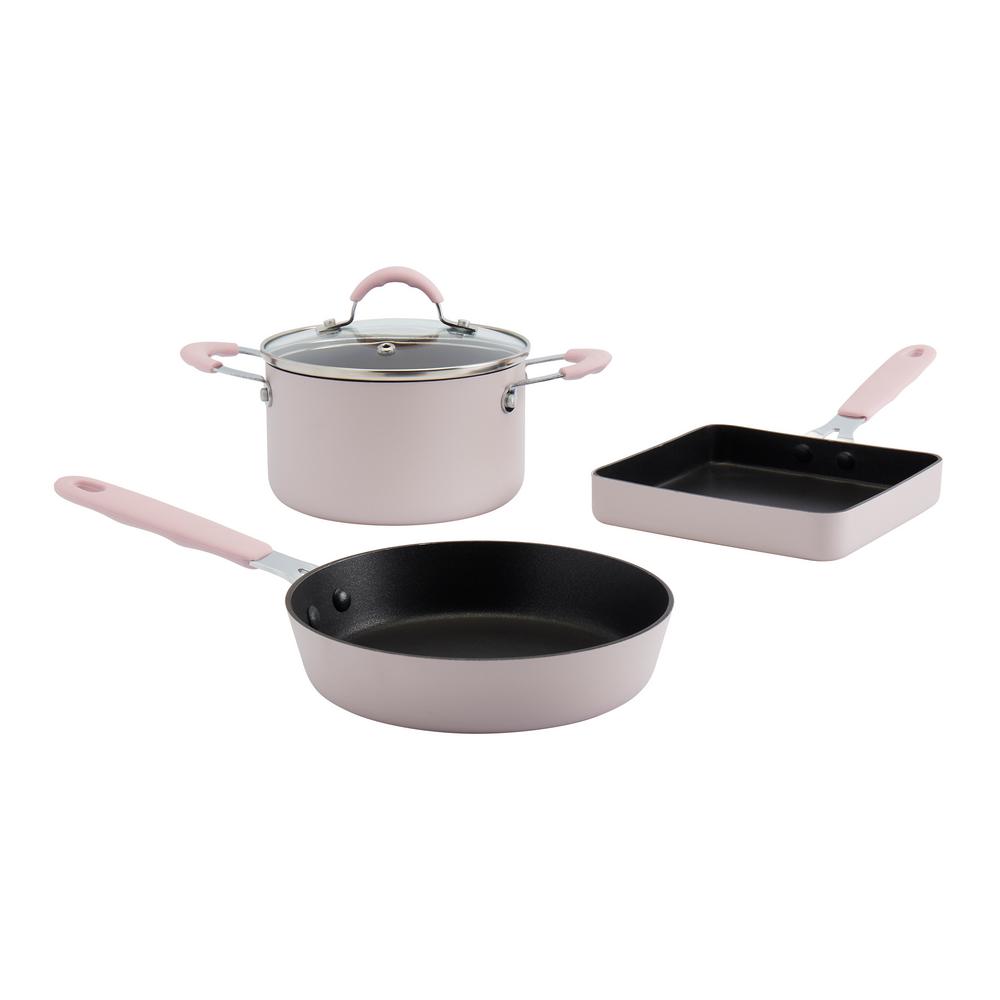 Bohemian 4Piece Aluminum Nonstick Cookware Set in Soft PinkTTU84189ECR The Home Depot