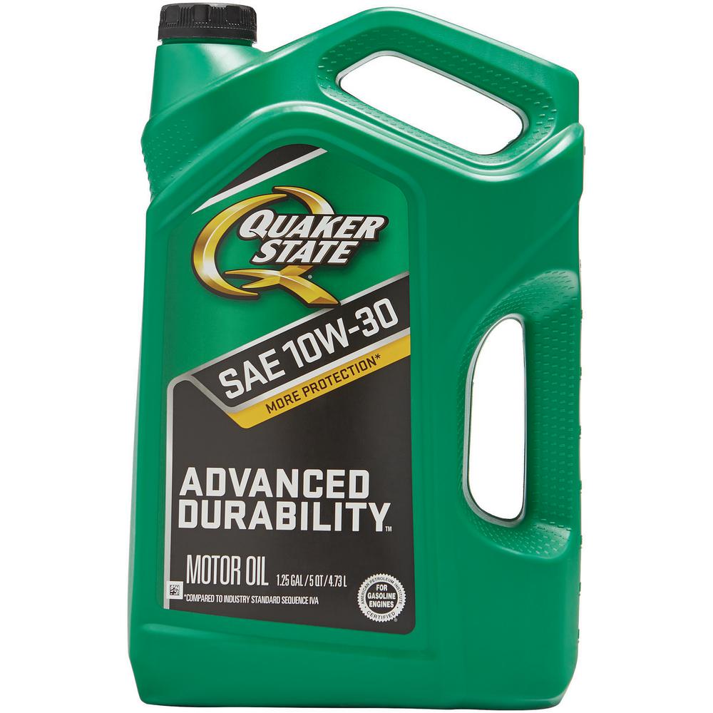 Quaker State 5 Qt Sae 10w 30 Advanced Durability Conventional Motor Oil The Home Depot