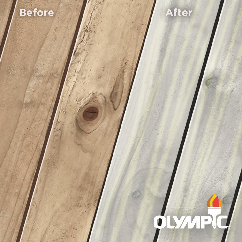 Olympic Maximum 5 Gal Outside White Semi Transparent Exterior Stain And Sealant In One Low Voc Oly900 05 The Home Depot