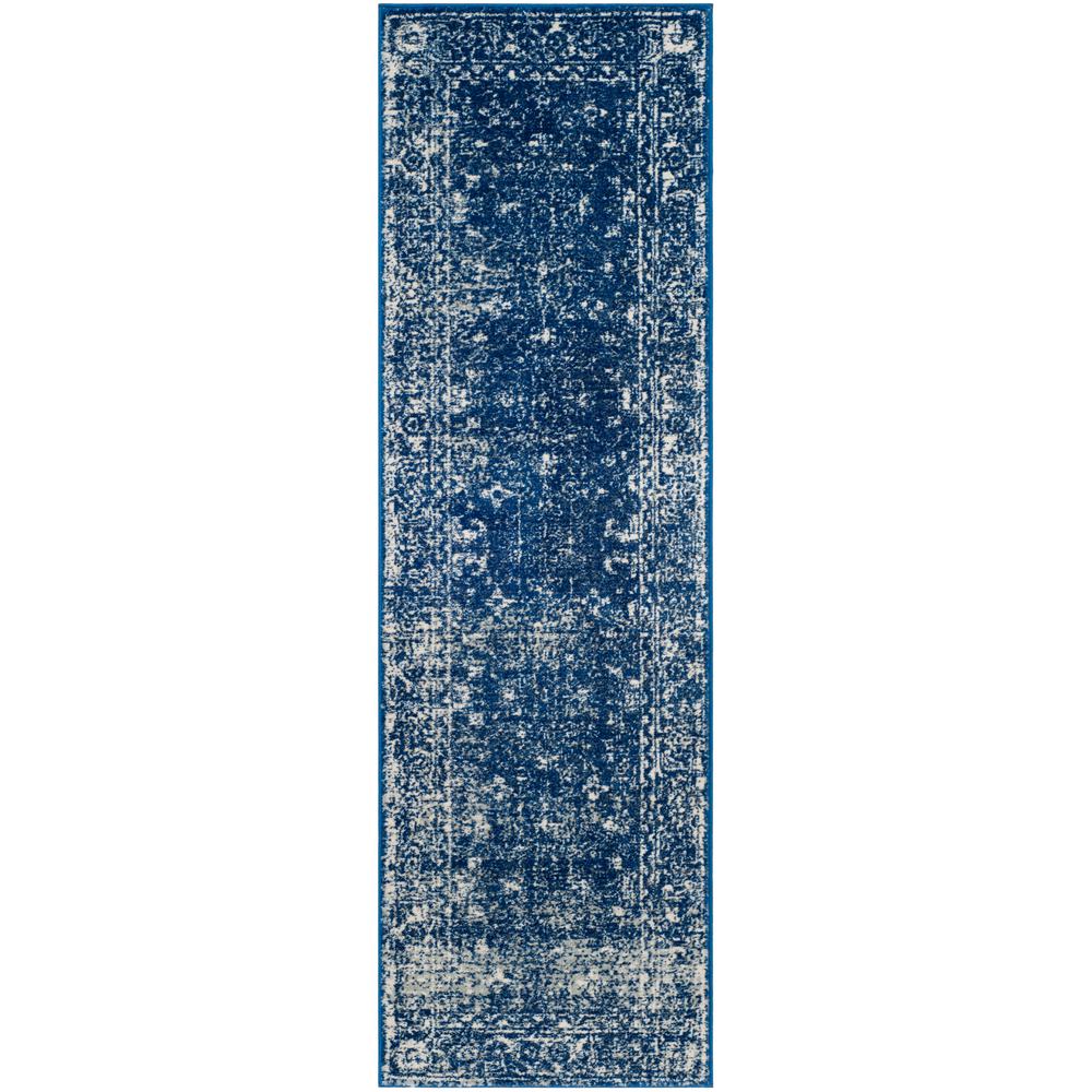 Safavieh Evoke Navy/Ivory 2 ft. x 11 ft. Runner Rug-EVK270A-211 - The ...