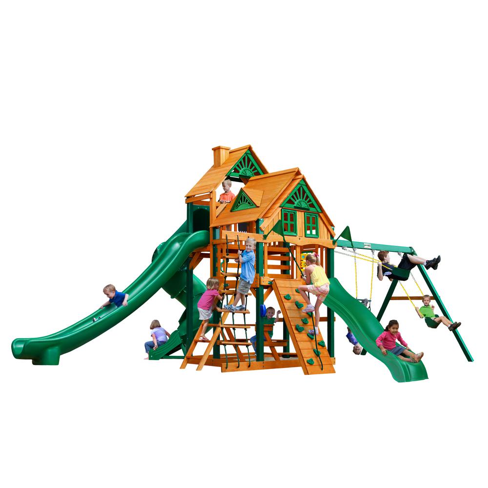 Gorilla Playsets Mountaineer Treehouse Swing Set with Timber Shield01