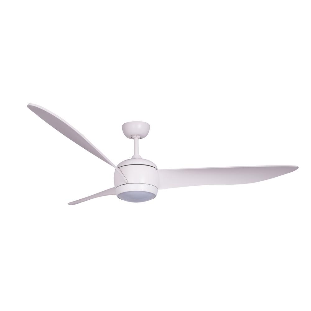 Lucci Air Nordic 56 In Matt White And White Wash Blades Ceiling