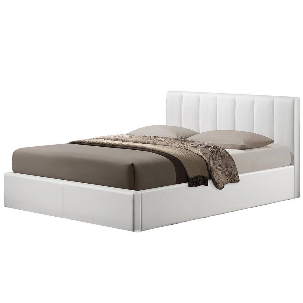 Baxton Studio Engelbertha White Queen Upholstered Bed 28862 6113 Hd The Home Depot - White Upholstered Queen Bed With Storage Baxton Studio Engelbertha White Queen Upholstered Bed 28862 6113 Hd The Home Depot - White Upholstered Queen Bed With Storage