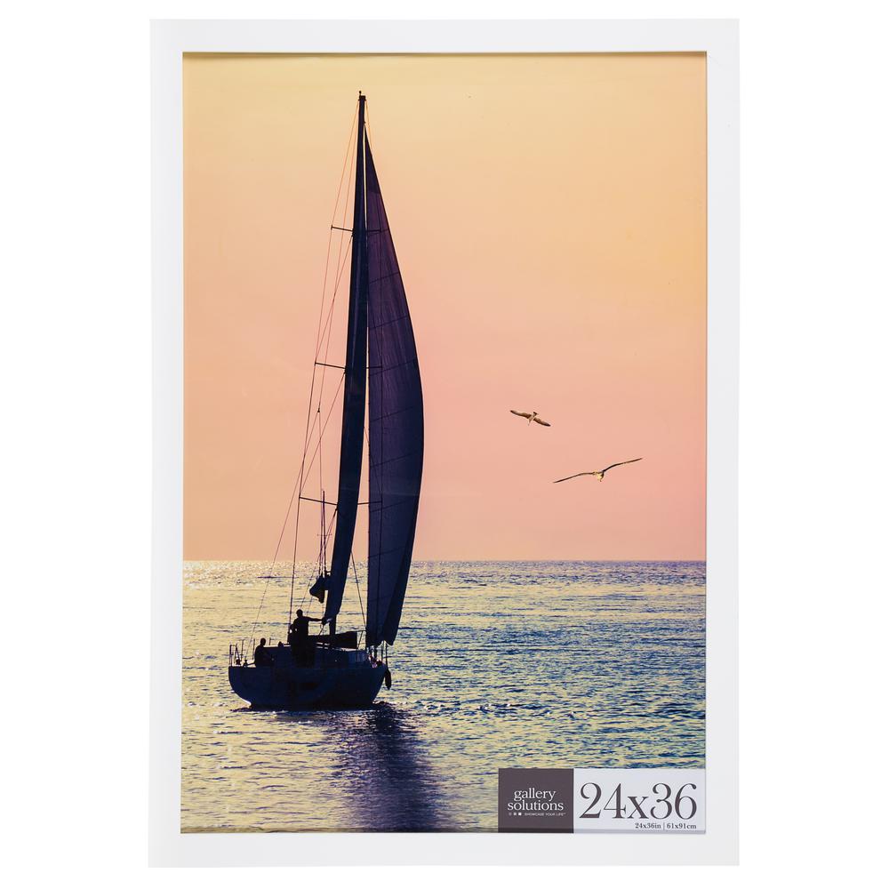 Pinnacle 24 In X 36 White Flat Poster Picture Frame 16fw2227 White Flat Poster Picture Frame