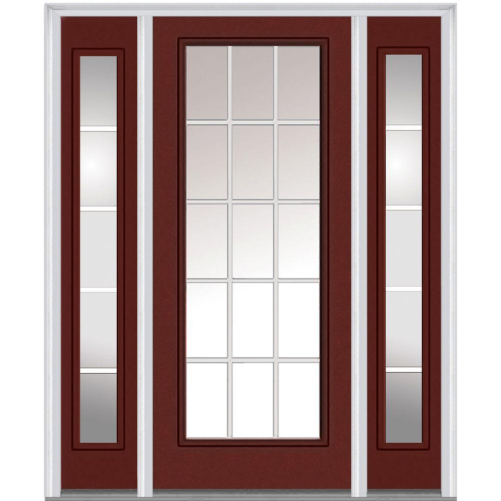 Mmi Door 64 In X 80 In Internal Grilles Left Hand Inswing Full