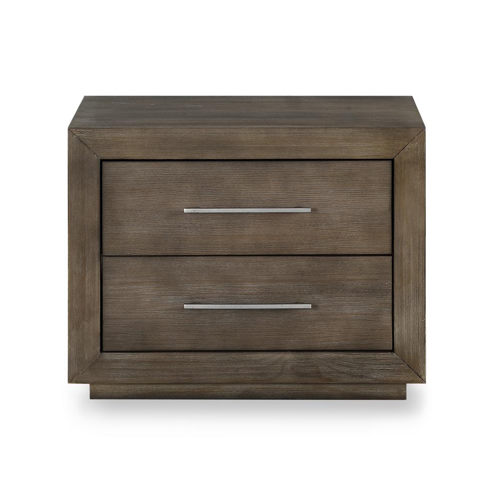 Unbranded Melbourne 2 Drawer With 2 Port Usb Charger Dark Pine Nightstand 22 In H X 30 In W X 19 In D 8d6481 The Home Depot