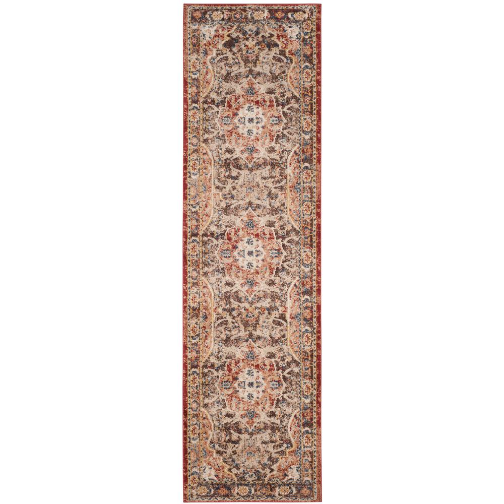 Safavieh Bijar Brown/Rust 2 ft. x 8 ft. Runner RugBIJ648D28 The Home Depot