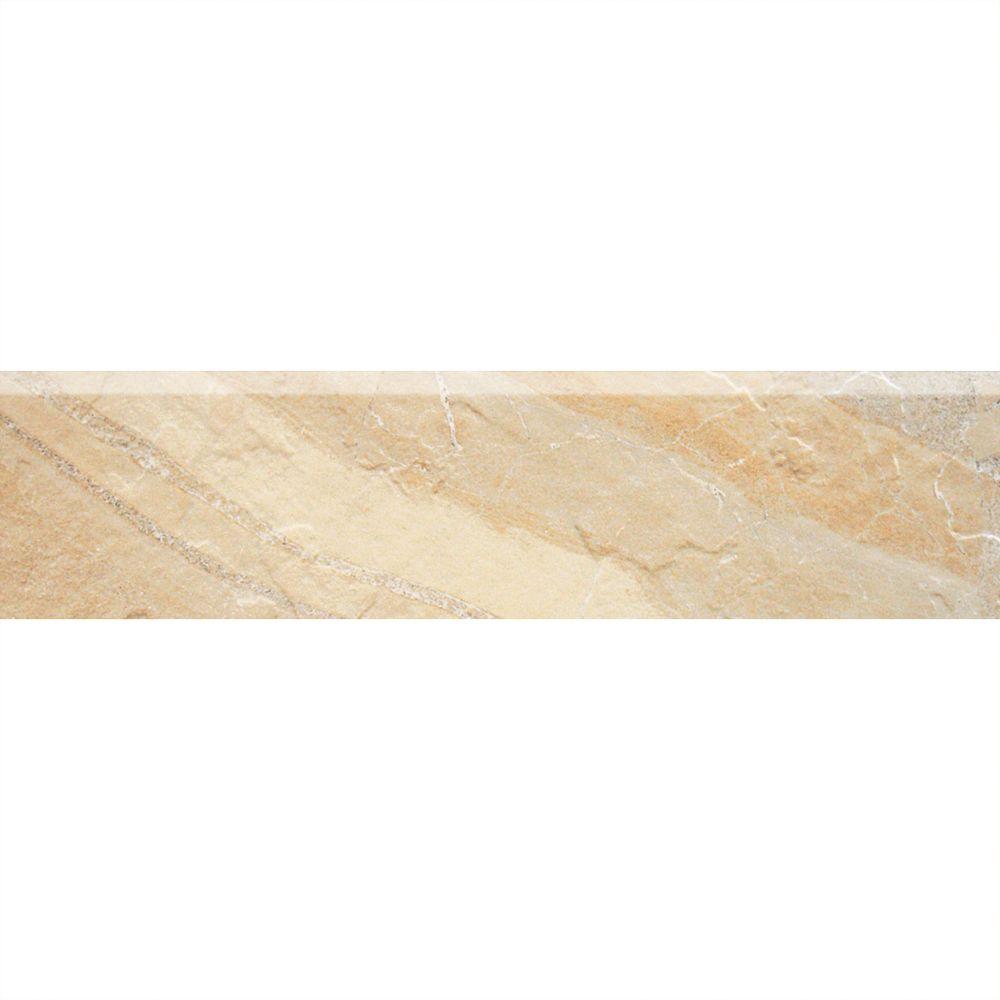 Daltile Ayers Rock Rustic Remnant 3 in. x 13 in. Glazed Porcelain Bullnose Floor and Wall Tile