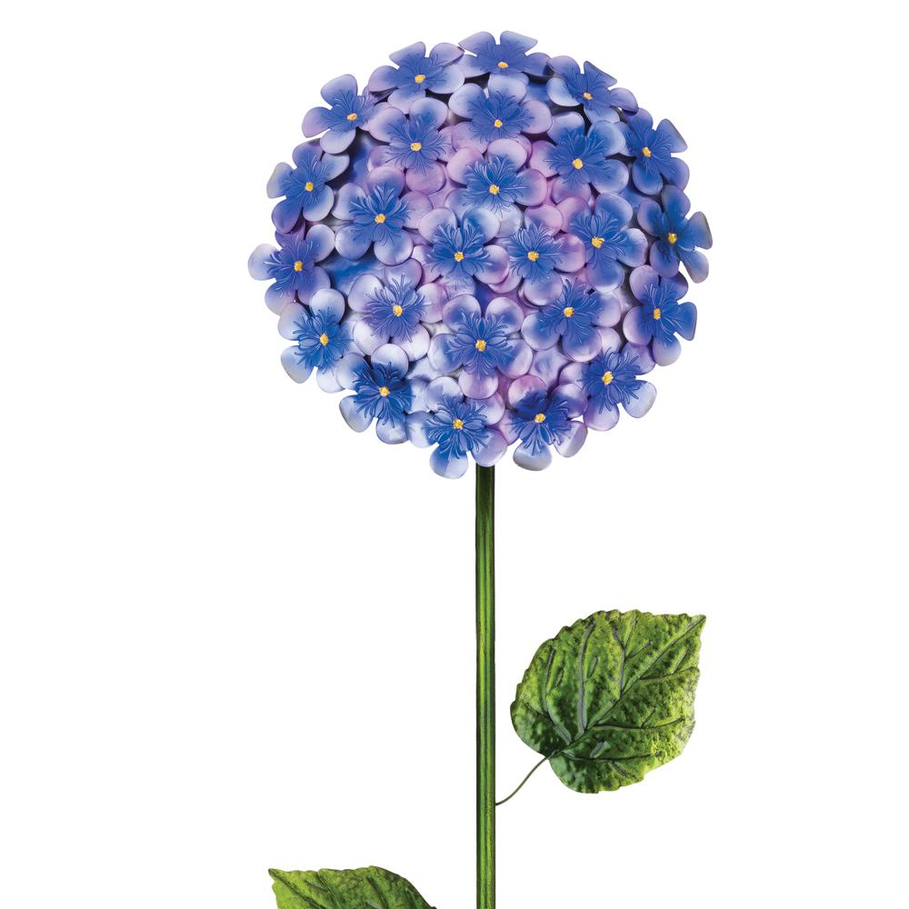 Regal Garden Art Outdoor Decor The Home Depot 49 In Hydrangea Flower Stake Purple