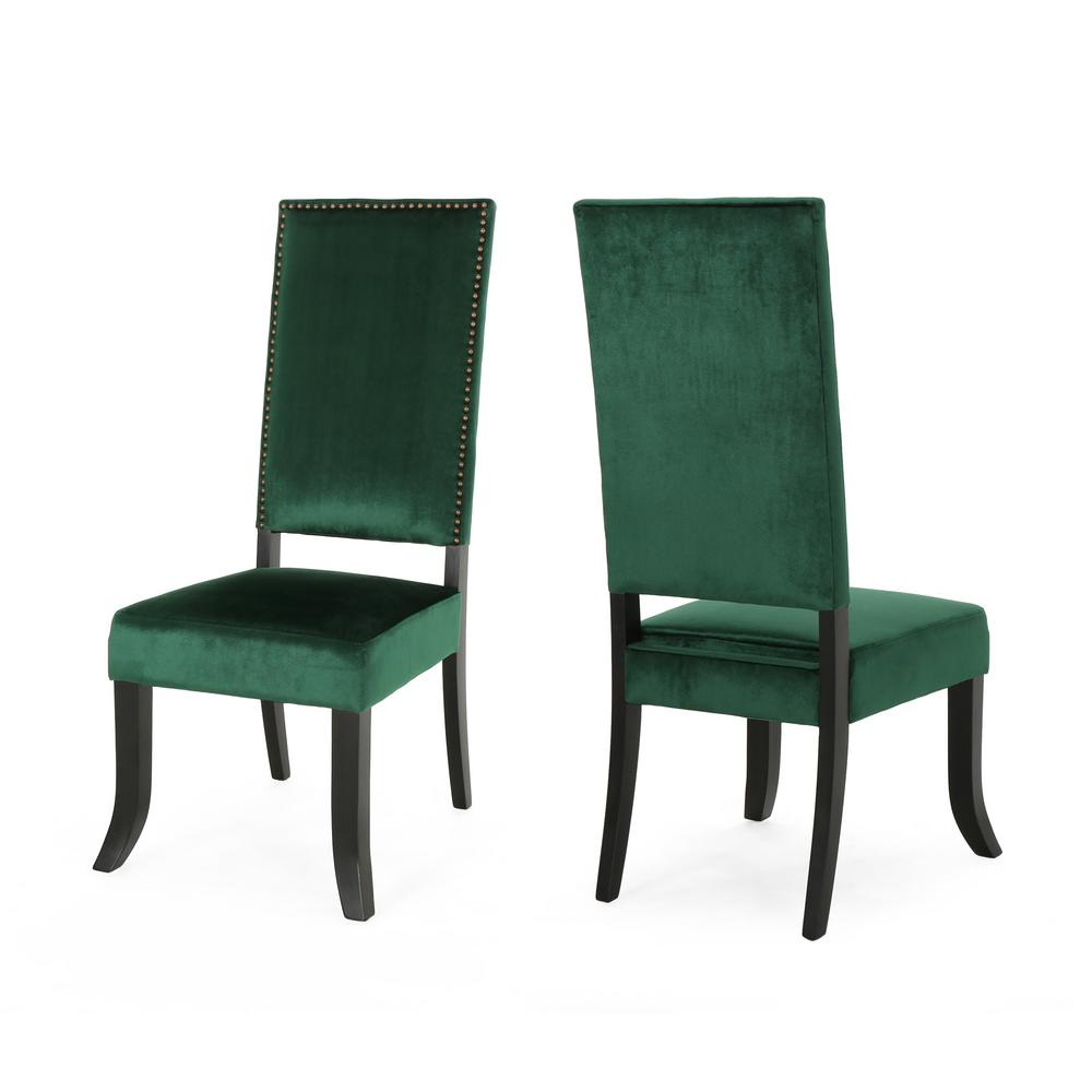 Le House Coquille Glam Emerald Velvet High Back Dining