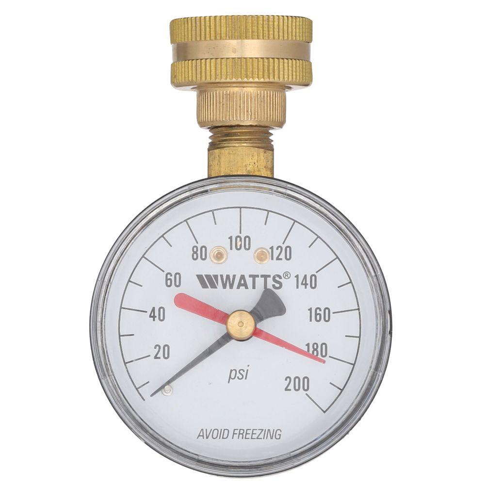 pressure gauge for water line