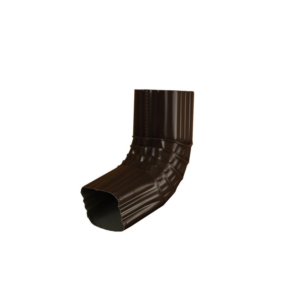 Amerimax Home Products 3 in. x 4 in. Musket Brown Aluminum Downspout A ...