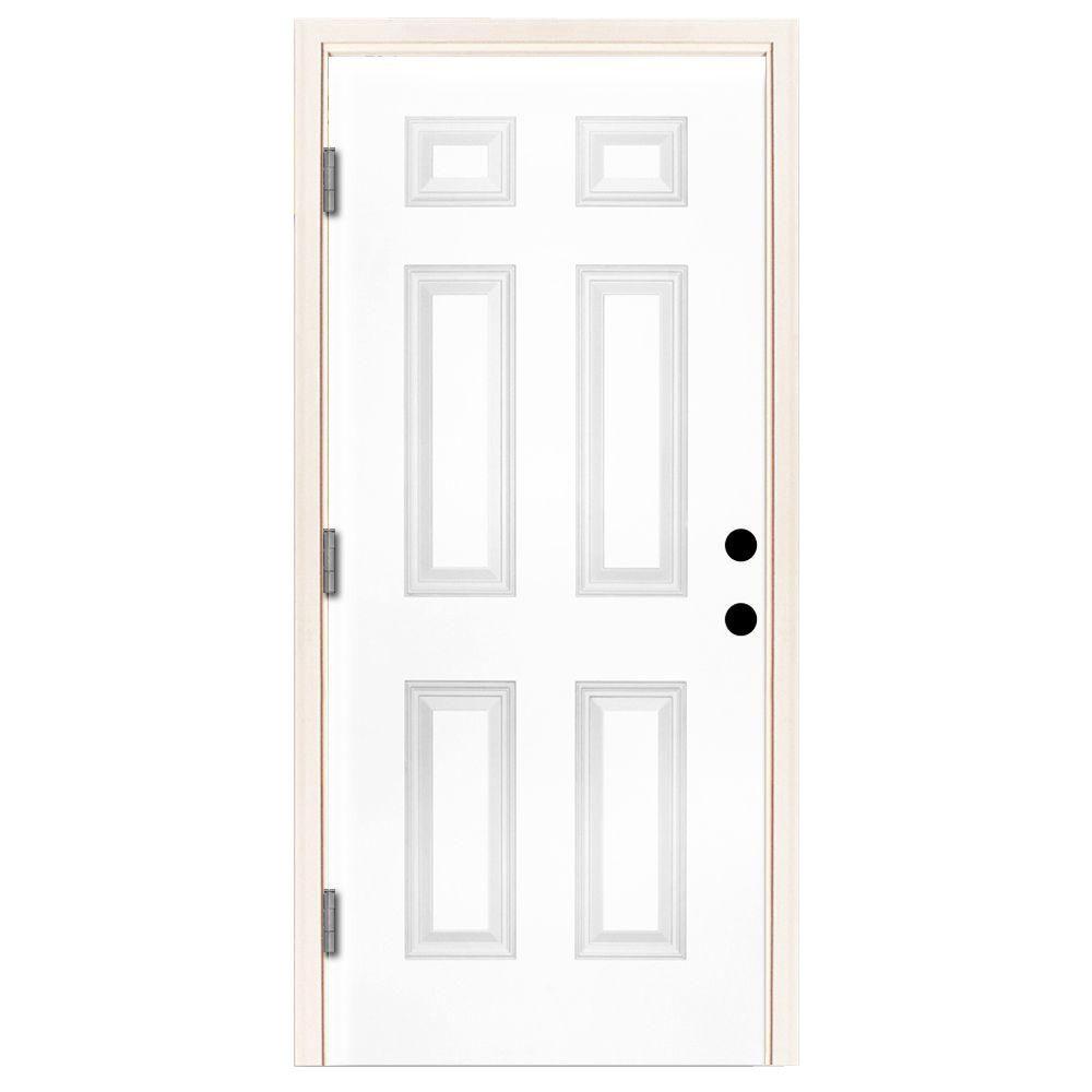 Steves Sons 42 In X 80 In Premium 6 Panel Primed White Steel