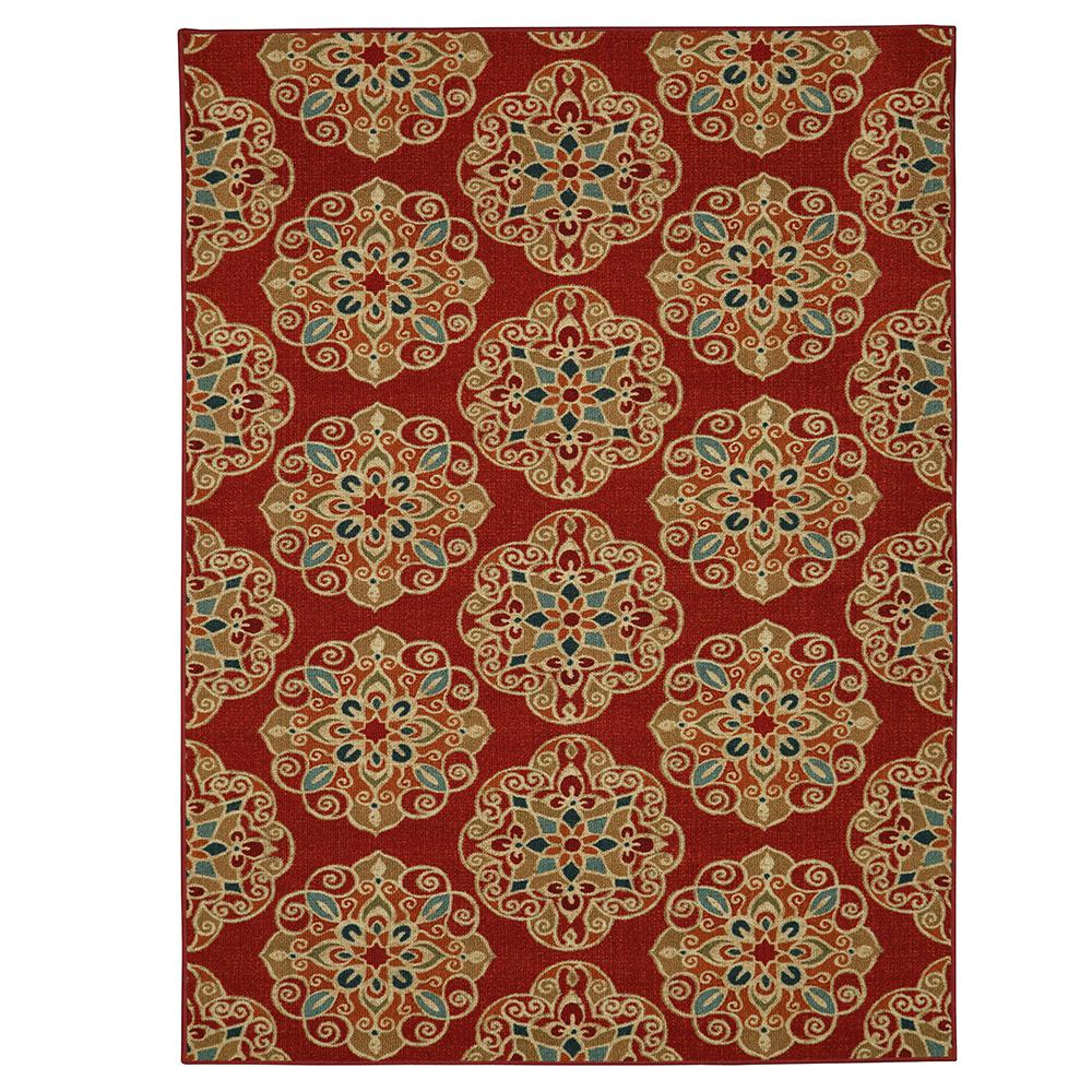 Mohawk Home Kolam Red 7 ft. 6in. x 10 ft. Area Rug003225 The Home Depot