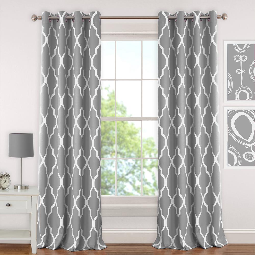Elrene Emery Kids Blackout Window Curtain 026865901030 The Home Depot Emery Kids Blackout Window Curtain