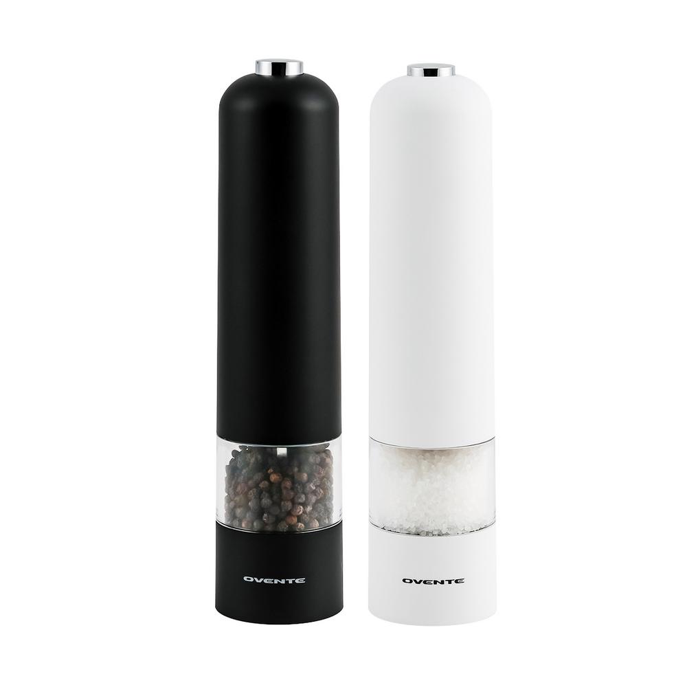 white salt and pepper grinders