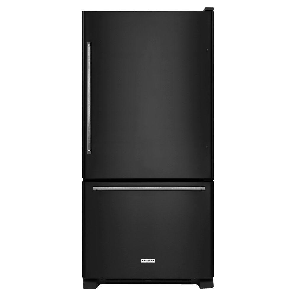 Whirlpool 30 in. W 18.7 cu. ft. Bottom Freezer Refrigerator in BlackWRB329DMBB The Home Depot