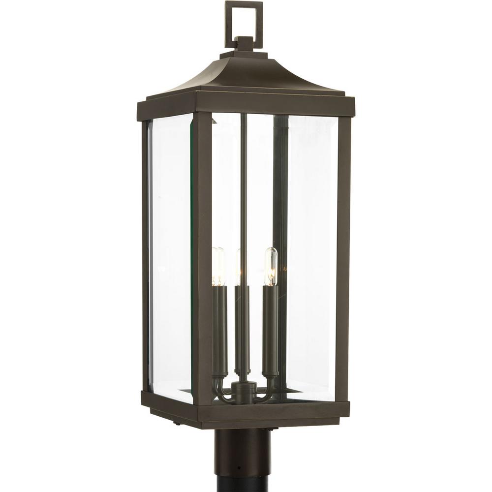 Progress Lighting Gibbes Street Collection 3 Light Outdoor Antique Progress Lighting Gibbes Street Collection 3 Light Outdoor Antique Bronze Post Lantern