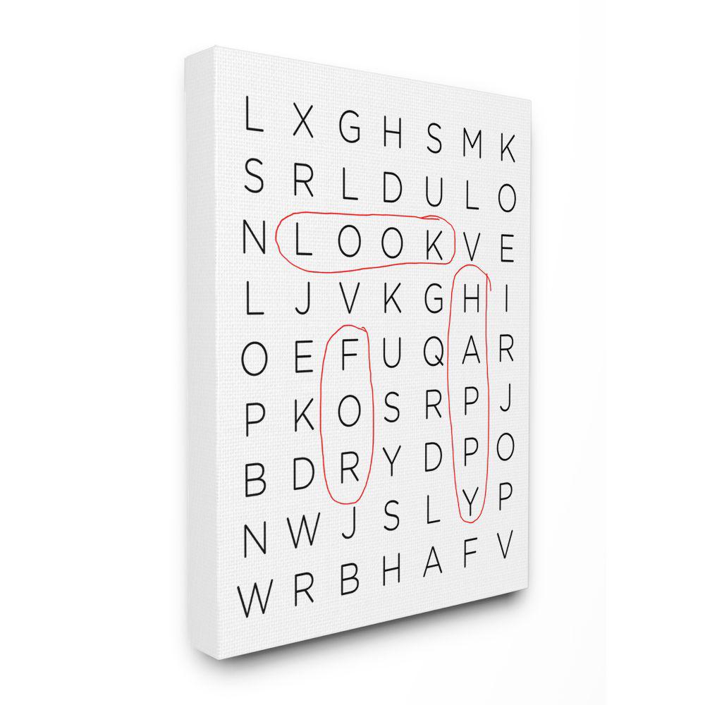 Stupell Industries 30 in. x 40 in. "Happy Crossword Family Home