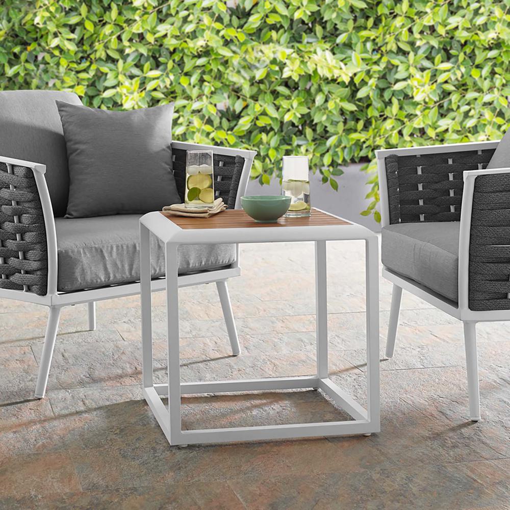 Square Aluminum Outdoor Side Tables Patio Tables The Home Depot