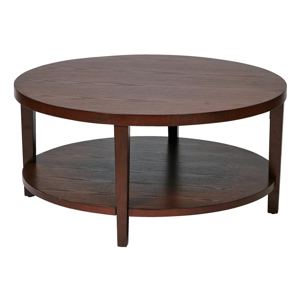 Merge 36 In Mahogany Round Coffee Table Merge 36 In Mahogany Round Coffee Table