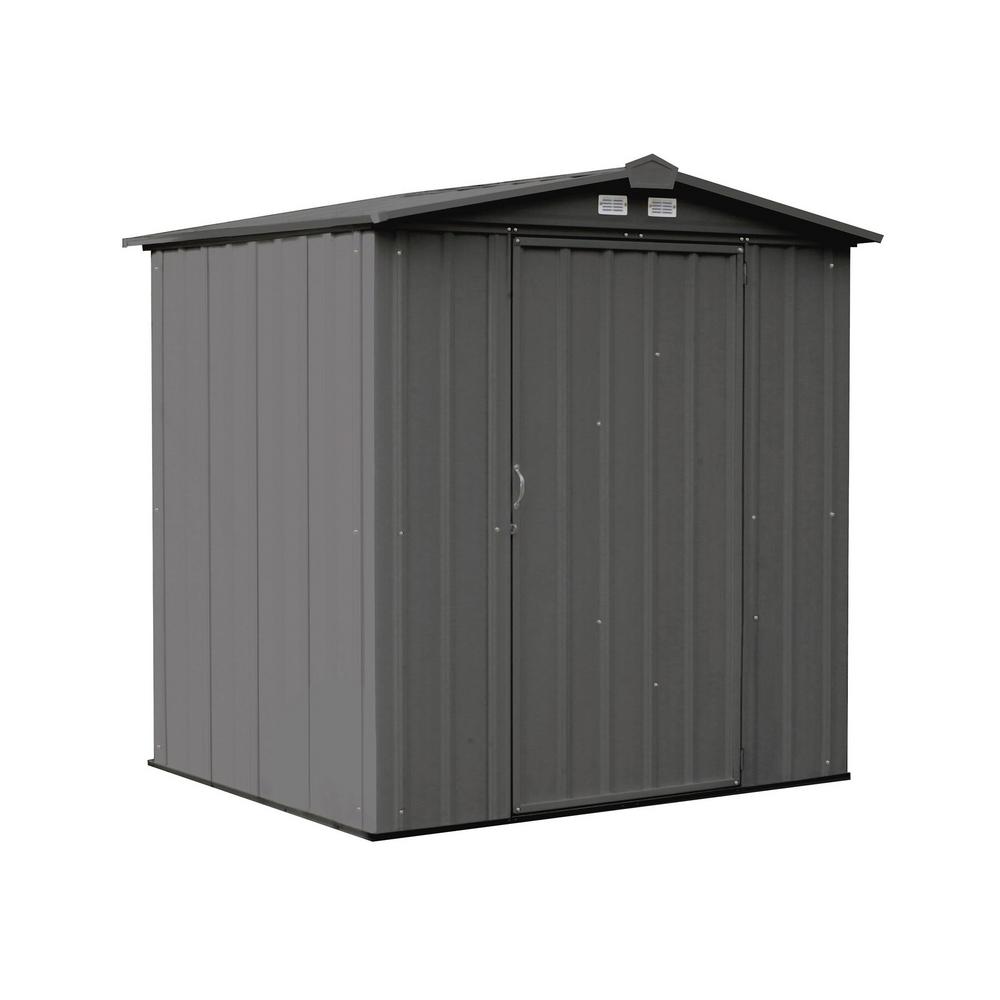 Arrow Ezee Shed 6 ft. x 5 ft. Galvanized Steel Charcoal 