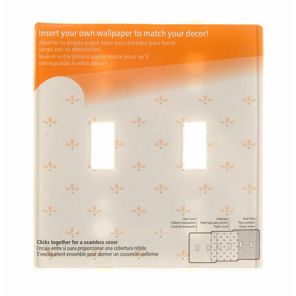 Amerelle Paper 2 Toggle Wall Plate Clear Amerelle Paper 2 Toggle Wall Plate Clear