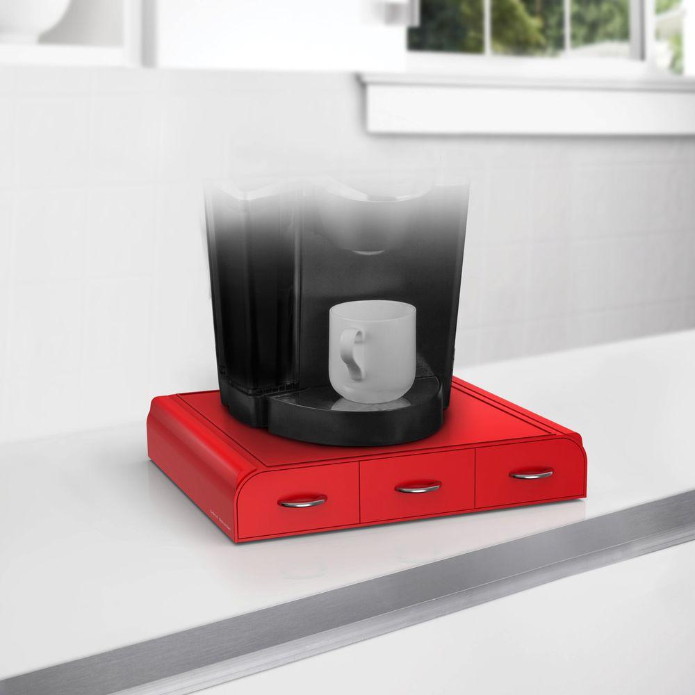 Mind Reader Anchor 36 K Cup Coffee Pod Drawer In Red Tray6 The Mind Reader Anchor 36 K Cup Coffee Pod Drawer In Red