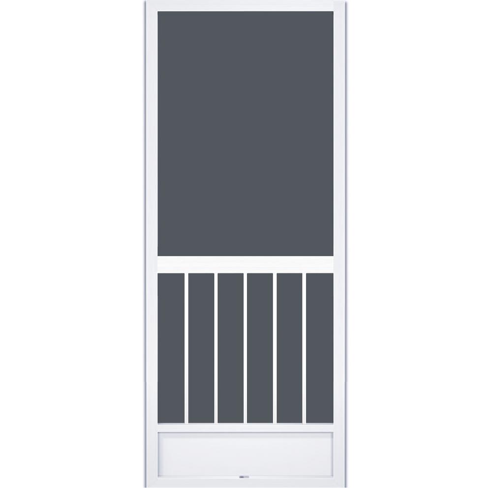 American Craftsman 28 5 In X 80 50 Series White Aluminum Westmore White Aluminum Screen Door