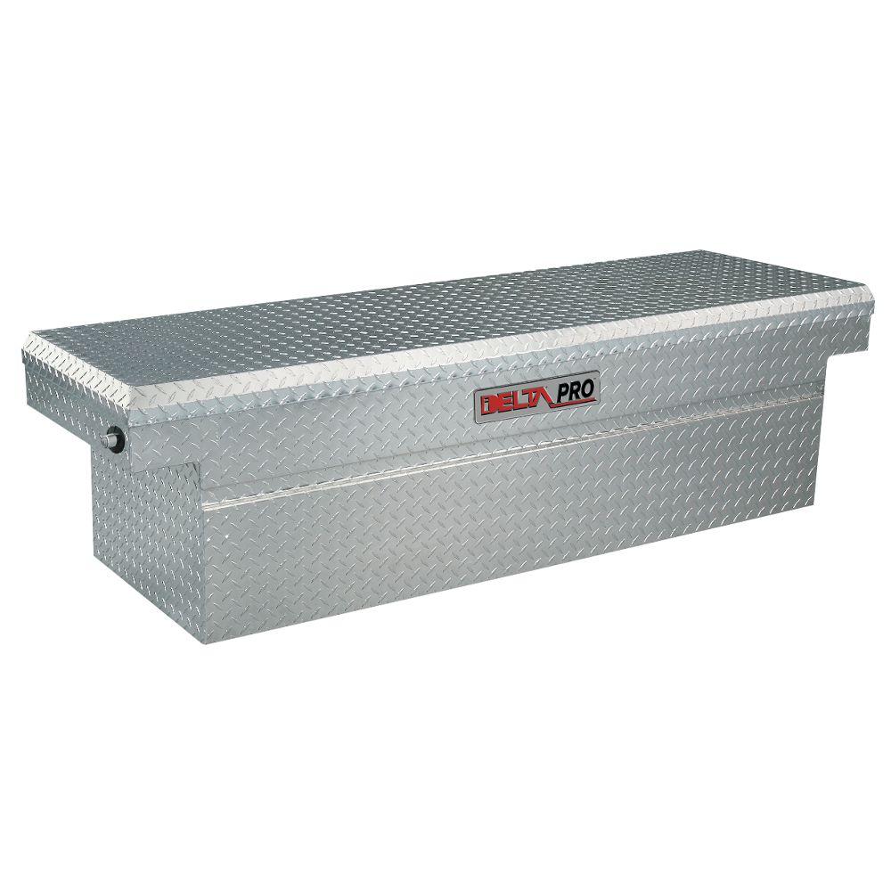 Delta 72.125 in. Aluminum Single Deep Ford SuperDuty and Full Size Crossover Tool Box in Bright