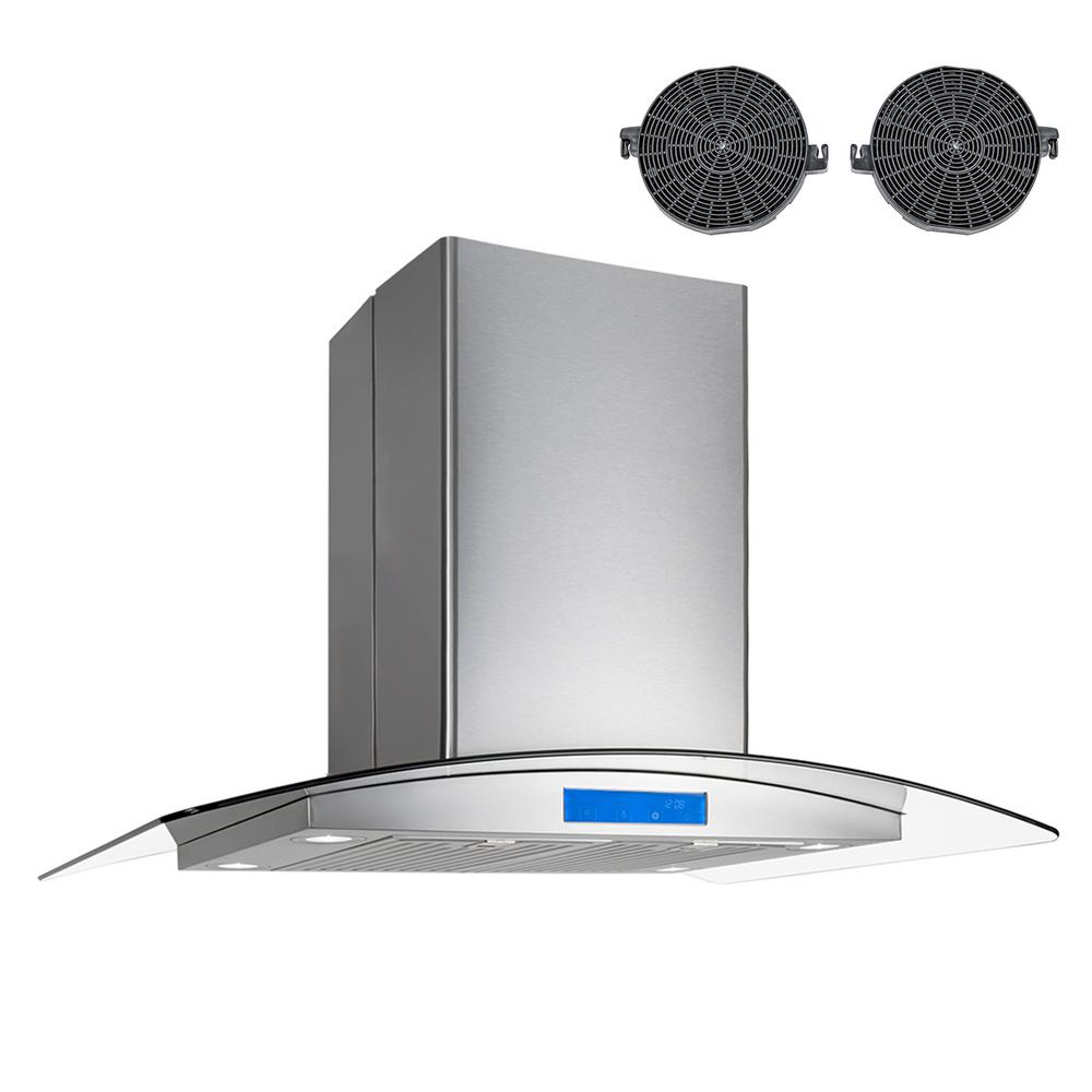 36 In Island Range Hoods Range Hoods The Home Depot   Stainless Steel Cosmo Island Range Hoods 668ics900 Dl 64 400 Compressed 