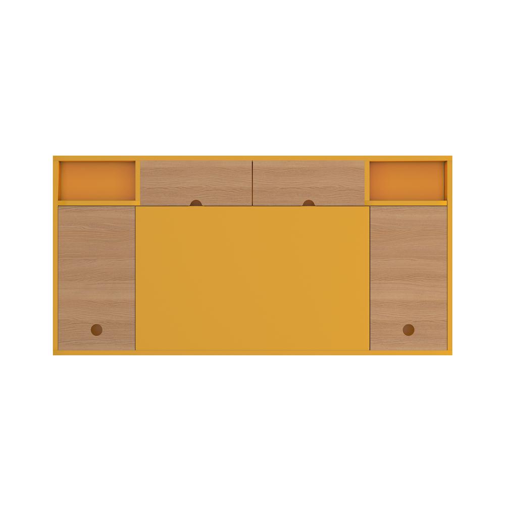 Homesullivan Marlowe Flip Compartment Yellow Writing Desk With
