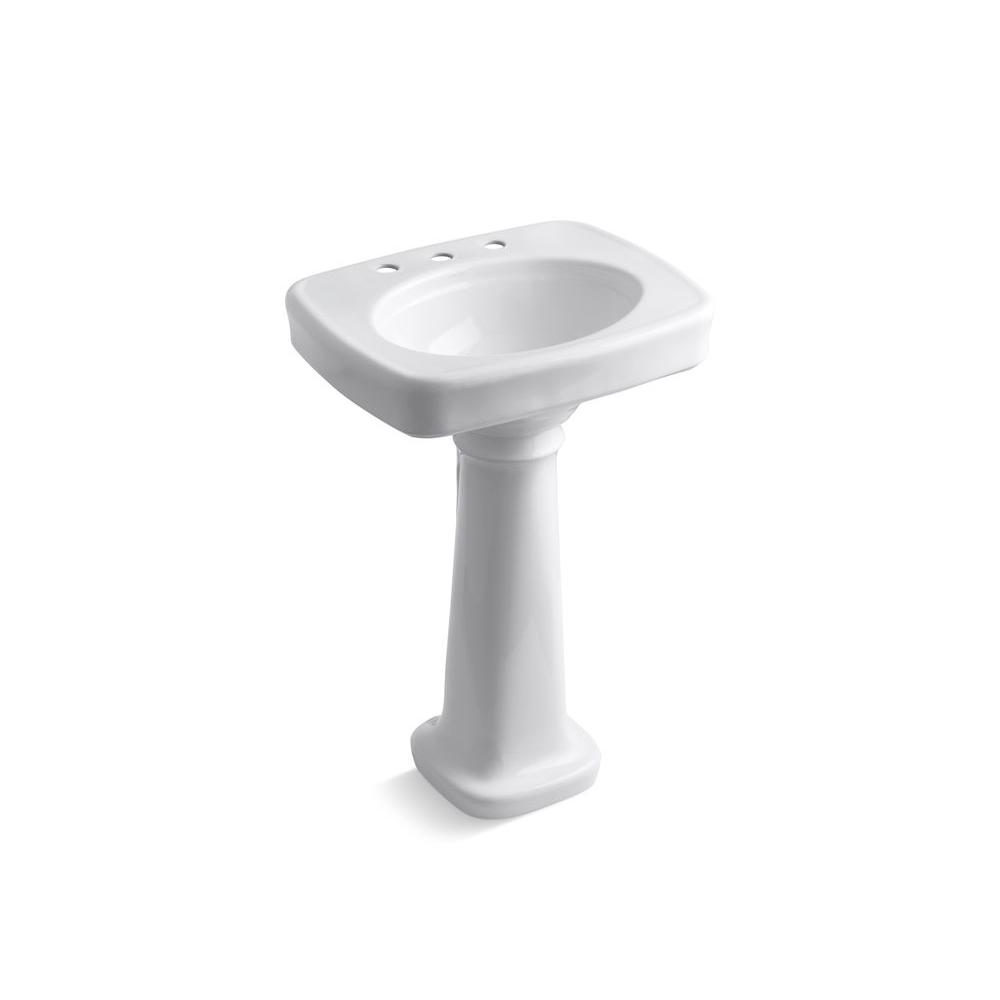 Kohler Kathryn Ceramic Pedestal Combo Bathroom Sink In White