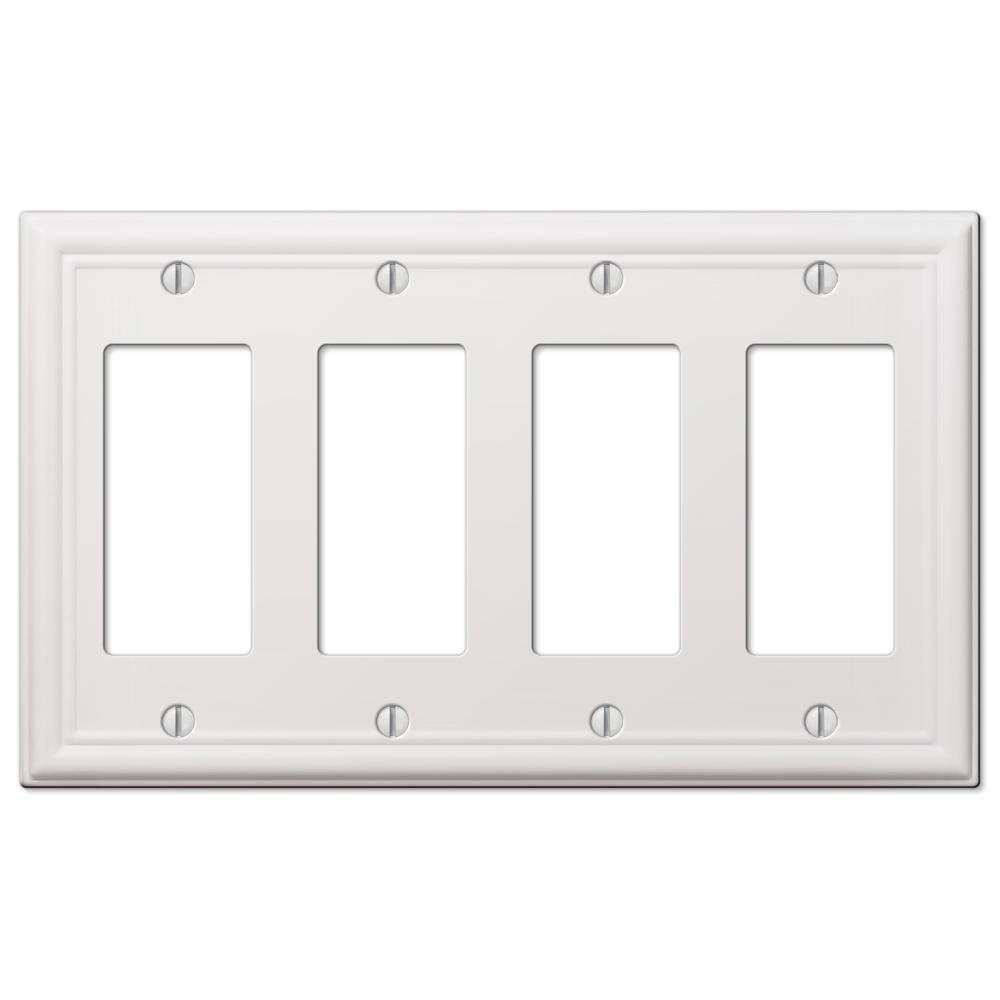 Hampton Bay Ascher Steel 4Decora Wall Plate, White149R4W The Home Depot
