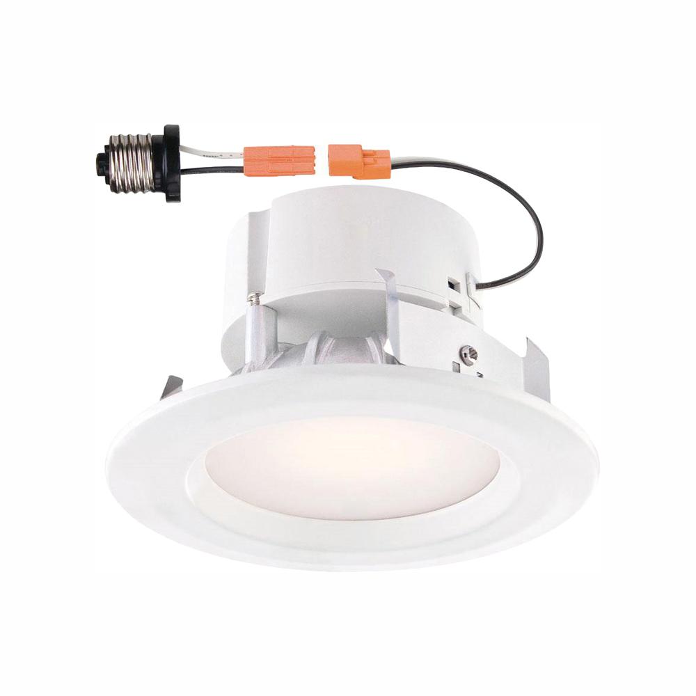 Commercial Electric 4 in White Recessed LED Trim