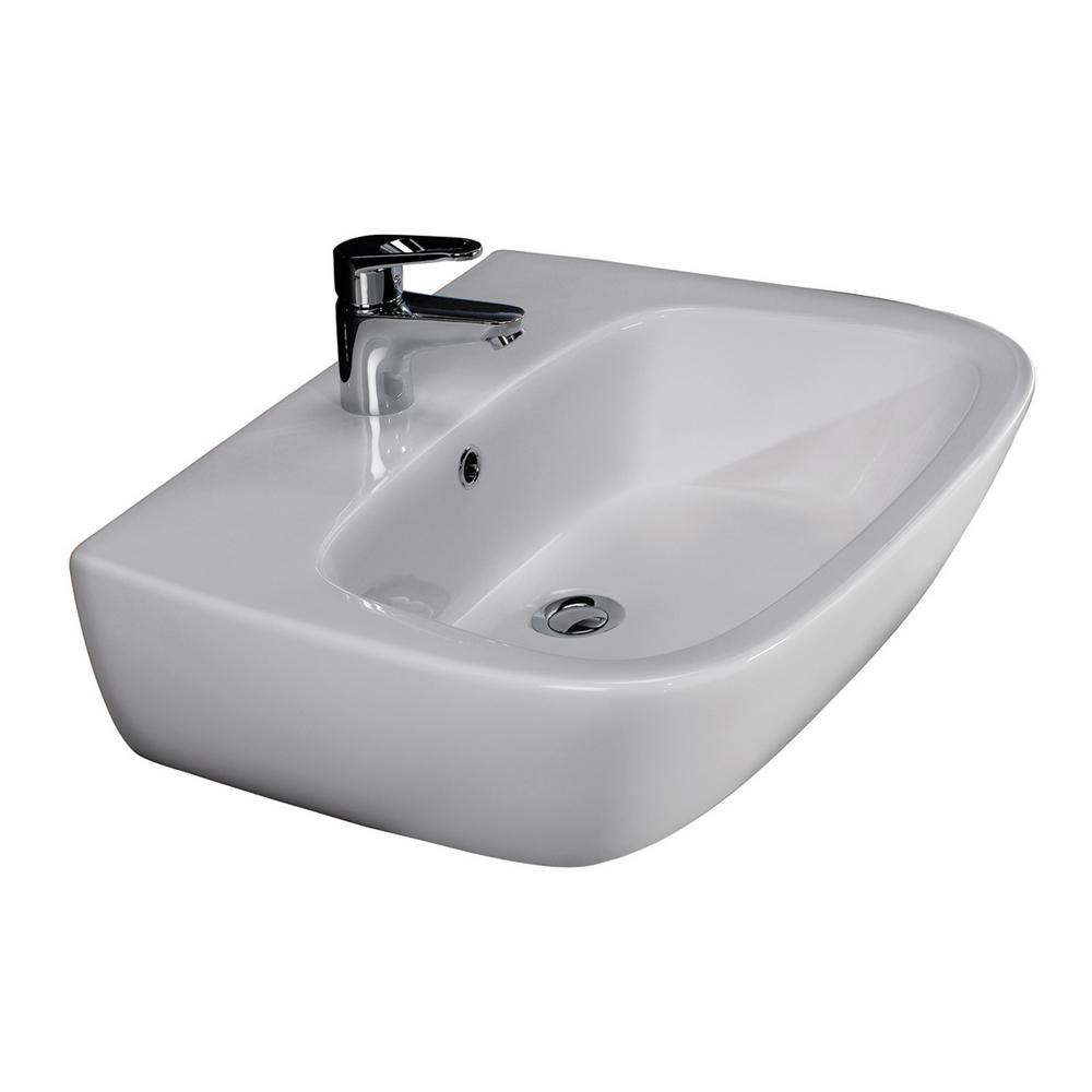 Barclay Products Elena 450 Wall Hung Bathroom Sink In White