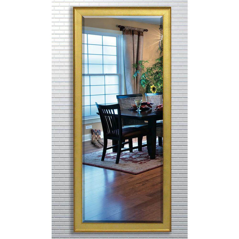 28 5 In X 69 Vintage Gold Beveled Oversized Full Mirror