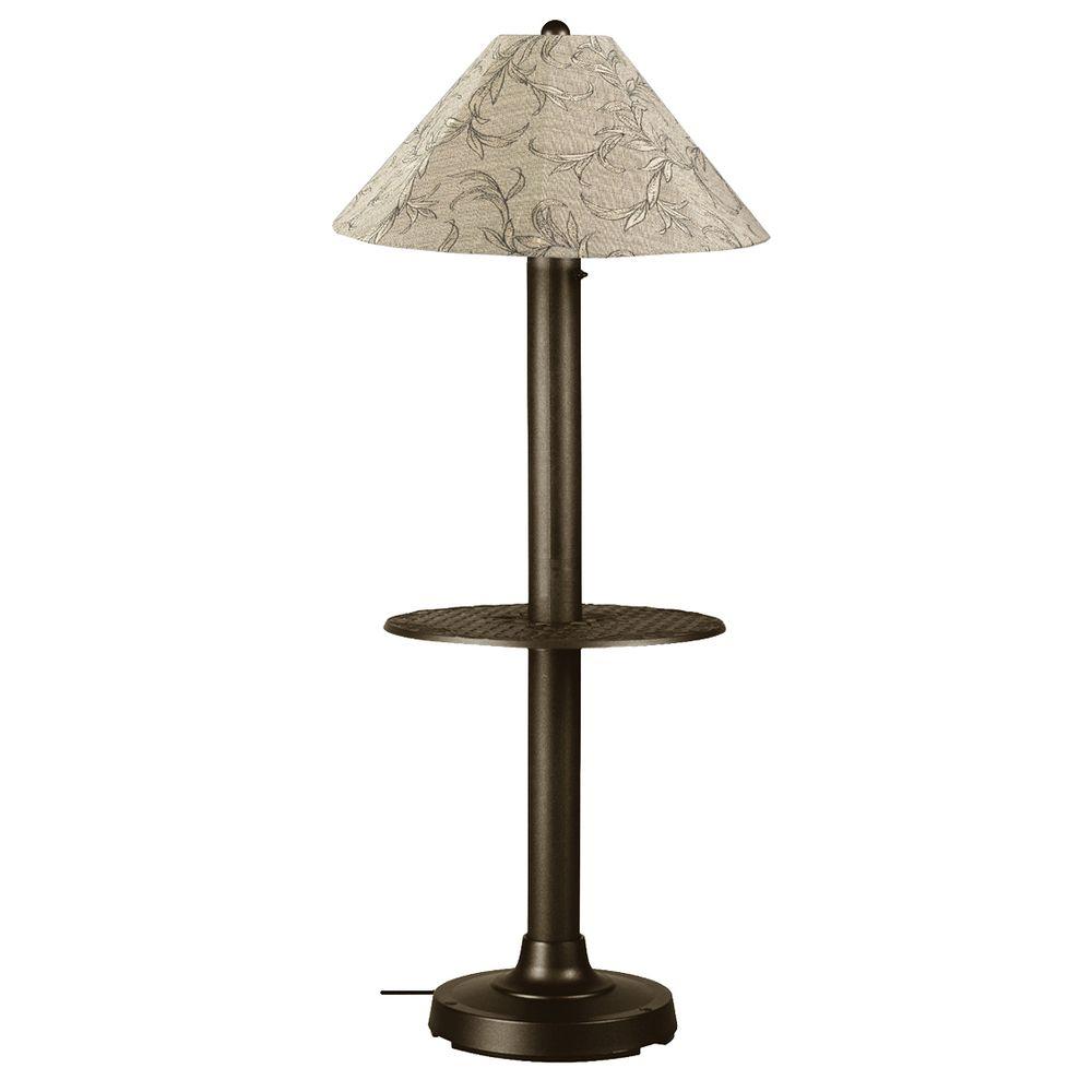 Catalina 63 5 In Bronze Outdoor Floor Lamp With Tray Table And Bessemer Linen Shade Catalina 63 5 In Bronze Outdoor Floor Lamp With Tray Table And Bessemer Linen Shade