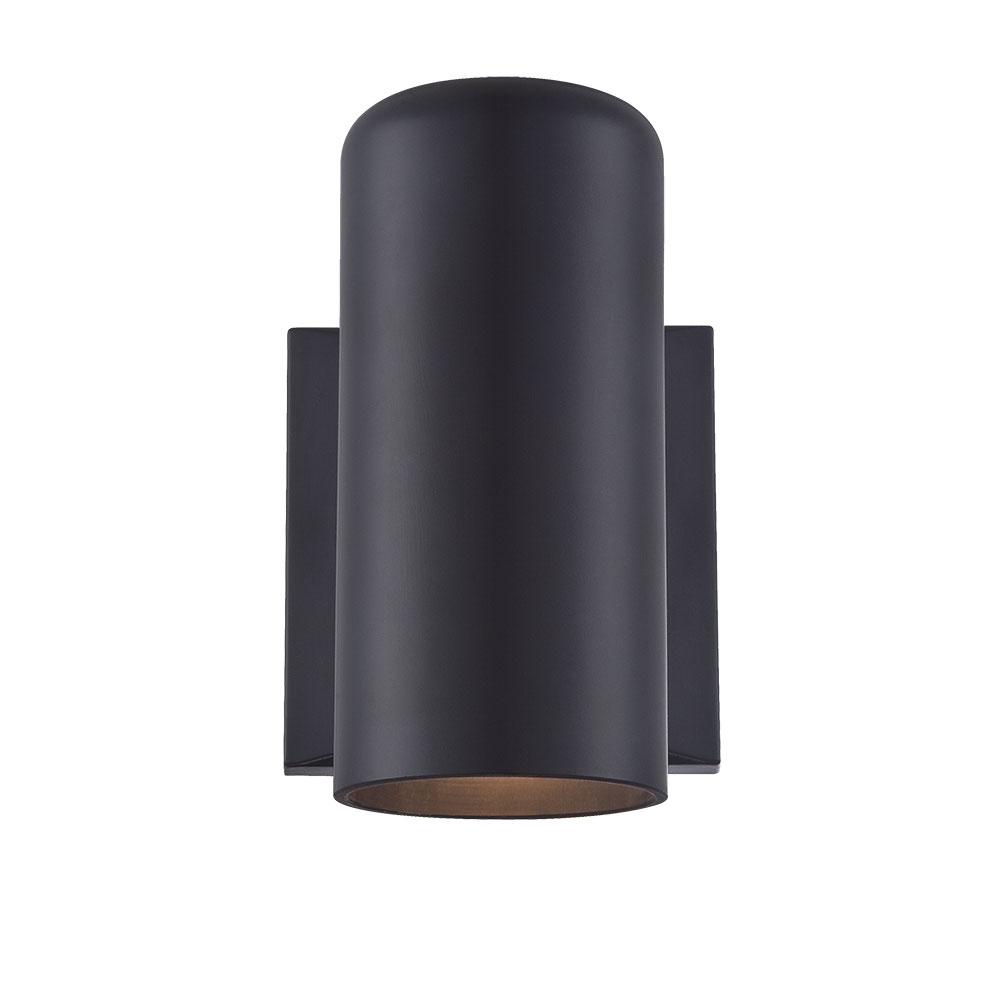 Filament Design Celestial 2 Light Outdoor Matte Black Wall Sconce 1 Light Matte Black Cylinder Wall Sconce