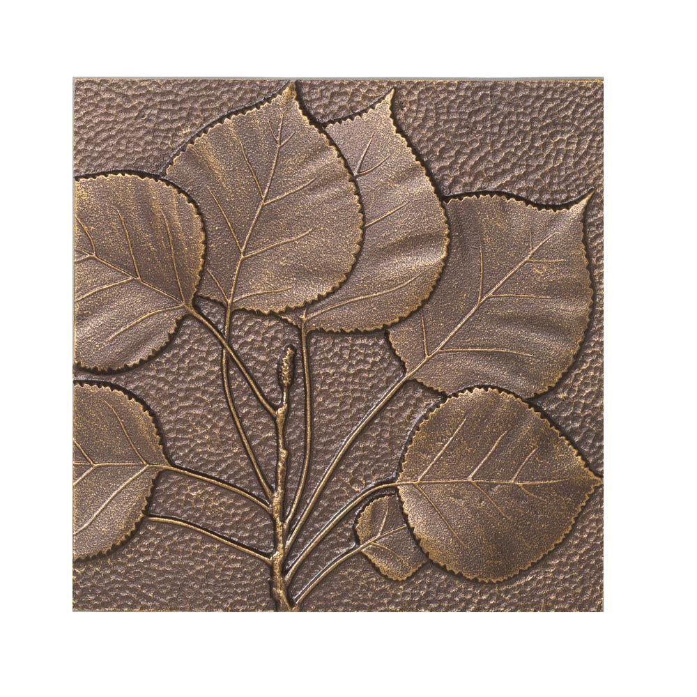 Whitehall Products 8 in Aspen Leaf  Aluminum Wall  Decor  