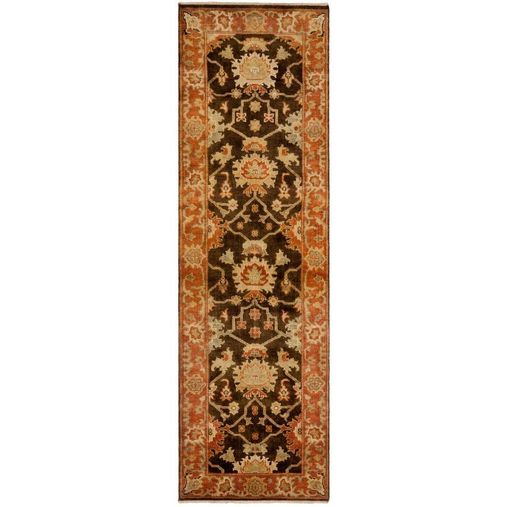 Safavieh Oushak Brown/Rust 3 ft. x 10 ft. Runner RugOSH115A310 The Home Depot